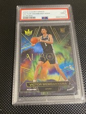 2023 PANINI COURT KINGS VICTOR WEMBANYAMA AURORA RC SSP CASE HIT PSA 9 