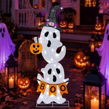 36" Lighted Halloween Ghost Decorations with 35 LED