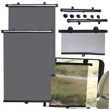 Set 2 Tendine Rete A Rullo Parasole Per Auto Universali Finestrini Protezione UV