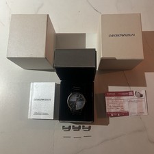 Emporio Armani AR-2472 Blue Dial Steel Bracelet Quartz Date 43mm 50m Boxed