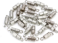 Screw Type Barrel Clasp 100 Sets 4mm x 15mm Necklace Bracelet Silver