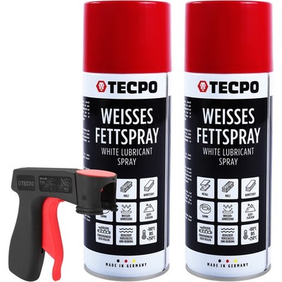 WEISSES FETTSPRAY SPRÜHFETT 2x 400ml KORROSIONSSCHUTZ SCHMIERMITTEL + SPRÜHER