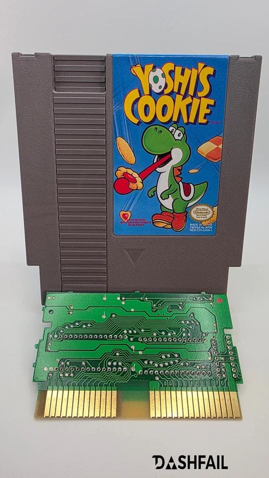 Yoshi's Cookie (NES Nintendo Entertainment System, 1993) Cartridge Only - Tested - Image 4 of 4