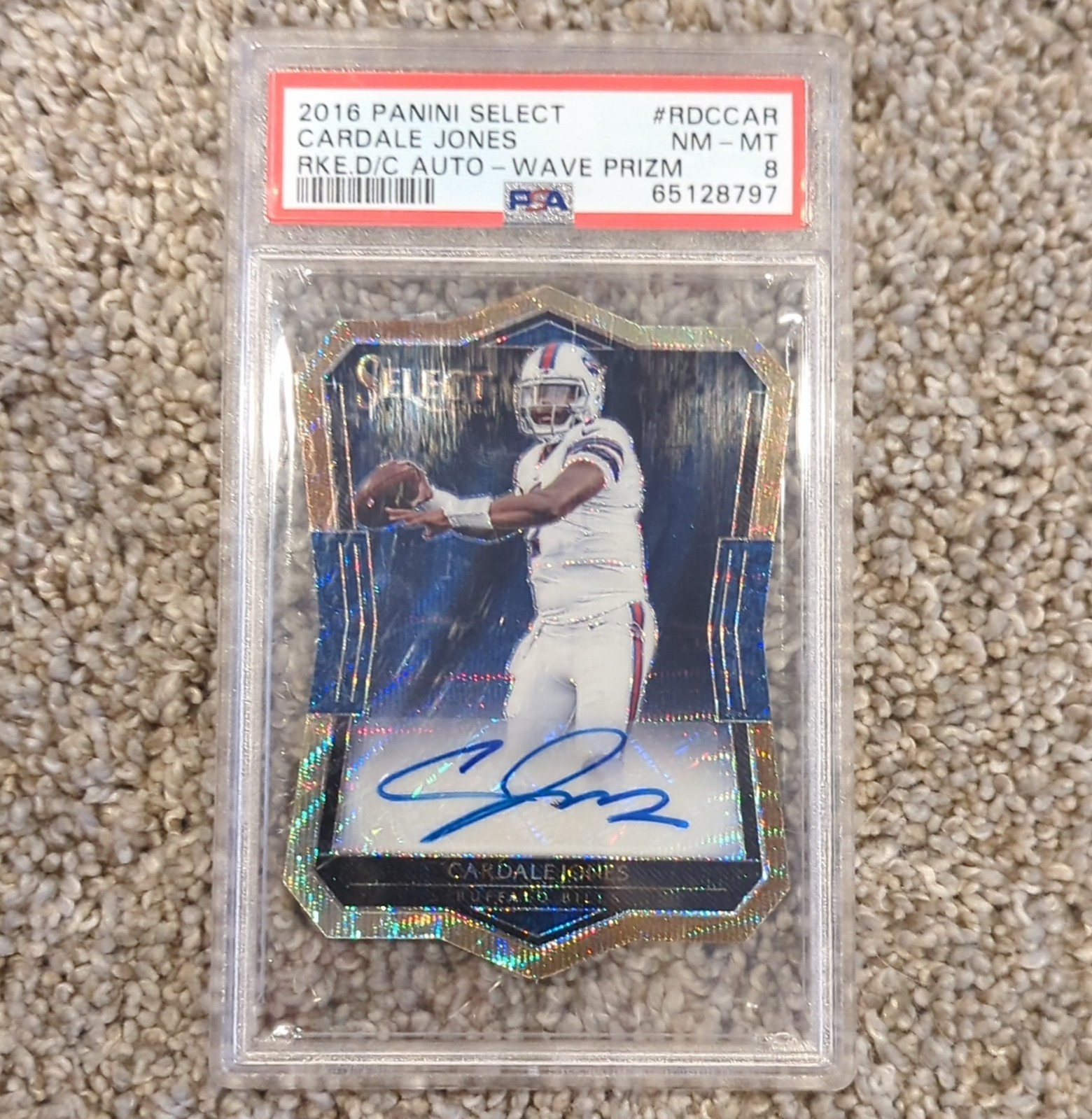 Cardale Jones Panini Select Rookie Die-Cut Autograph #RDCCAR Wave