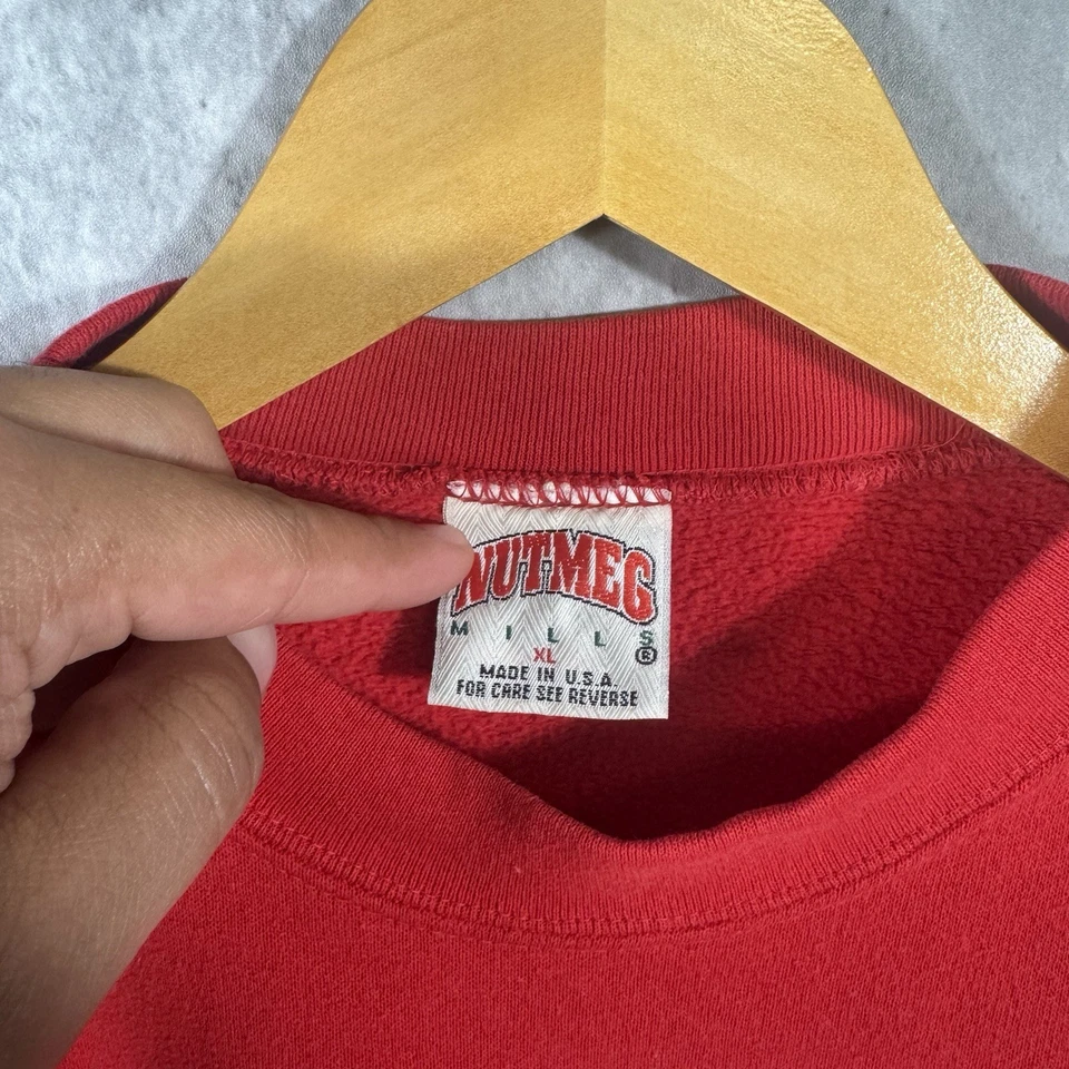 Suéter feminino vintage Wisconsin Badgers XL noz-moscada rosa tigela anos 90 gola redonda - Imagem 4 de 4