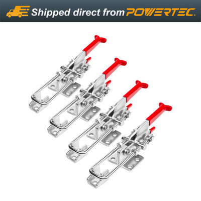 POWERTEC Heavy Duty Adjustable Latch-Action U Bolt Self-lock Toggle Clamp 4 PK