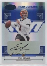 2006 Leaf Certified Materials Mirror Blue Signatures /100 Erik Meyer Auto 11n6