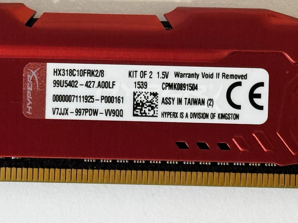 Kingston HyperX FURY Red 8GB (2x4GB) DDR3 1600 MHz CL10 DIMM HX318C10FRK2/8 - Image 4 of 4