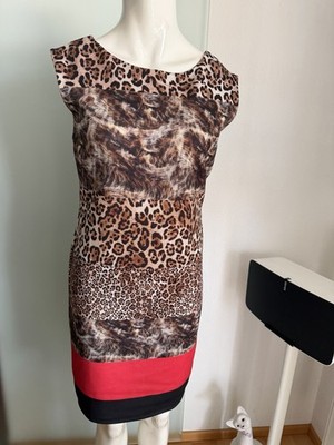 Stretch Kleid Von Alba Moda Leoparden Muster Gr 36 S
