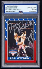 Raye Hollitt "Zap"  Signed 1991 Topps American Gladiators Card #83  (PSA)