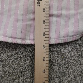 Victoria Secret Pajama Set Womens M Pink White Button Up Shirt Top Bottoms Pants