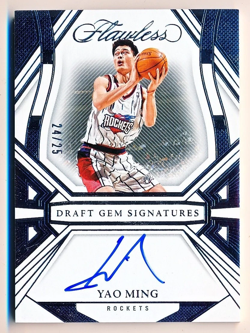Yao Ming Basketball Autographed Sports Trading Cards & Accessories