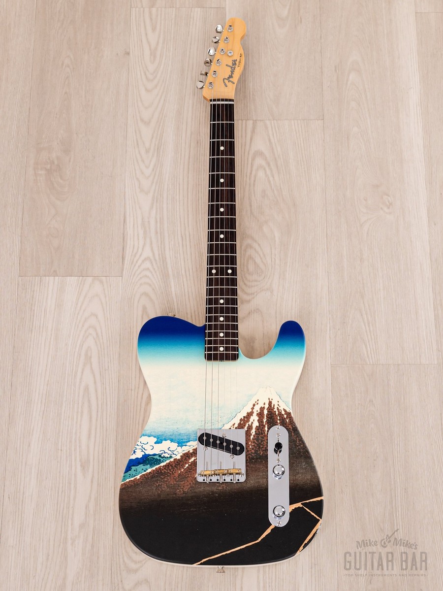 2024 Fender Japan Art Canvas Esquire Katsushika Hokusai Fuji, Mint