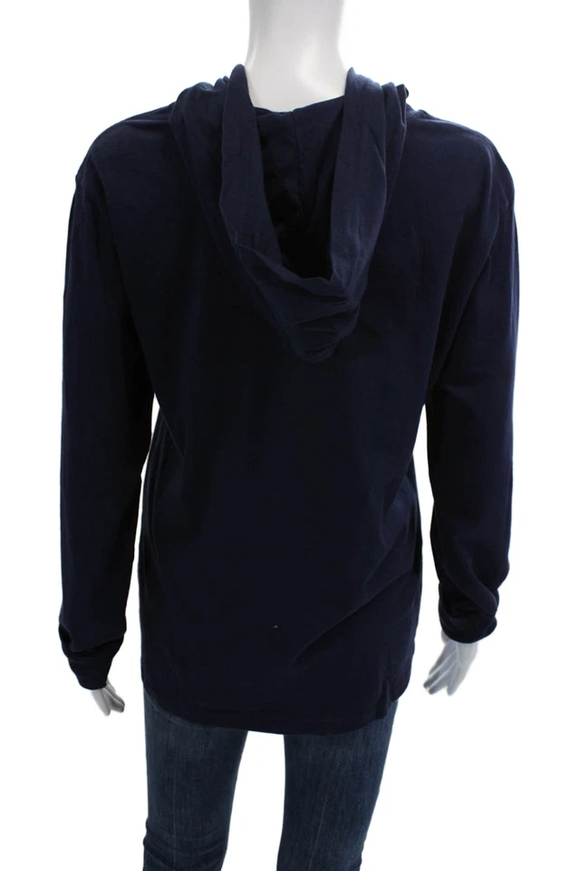 Polo Ralph Lauren Mens Pullover Hoodie Dark Blue Cotton Blend Graphic Size XL - Image 3 of 4