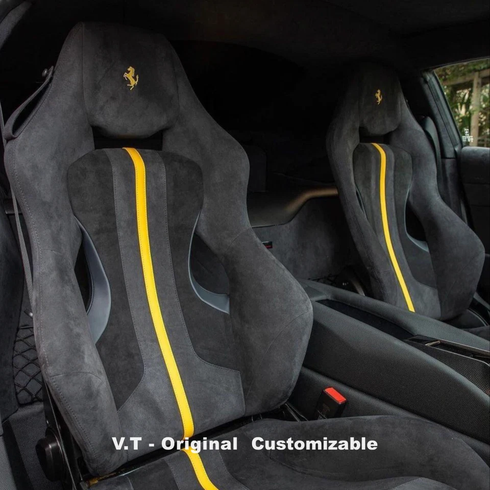 Сиденье из углеродного волокна Ferrari Sport, гоночное сиденье Ferrari, оригинальное, настраиваемое, 45 дней - Изображение 3 из 4