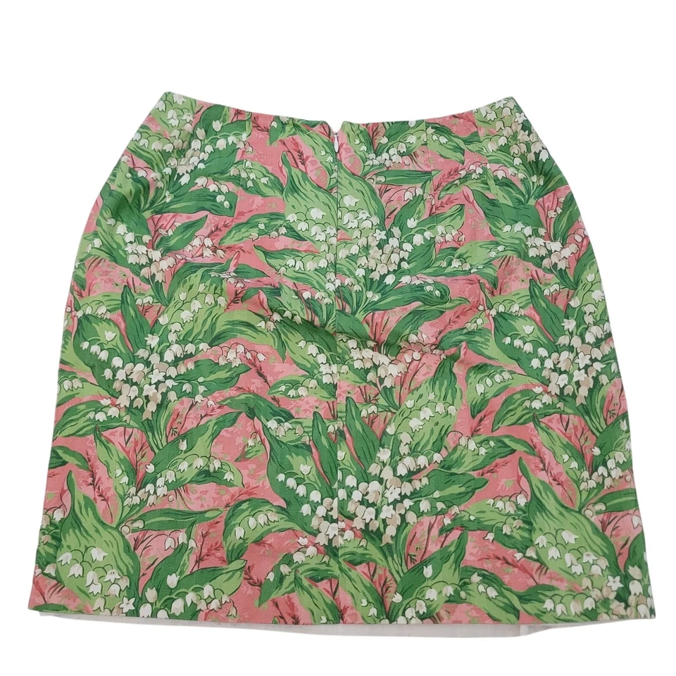 Falda Lápiz Steven Stolman Talla 6 Vintage Verde Floral Estampado Prado Foto 2 de 4
