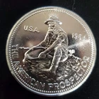 1984 Englehard Round 1oz Silver .999 American Prospect/Eagle Back