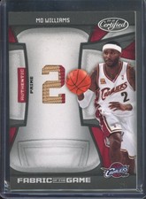 2009-10 Panini Certified MO WILLIAMS #FOG-MW Fabric of the Game Prime Patch /10