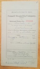 CATALONIA (Cunard Line) 1898 STEERAGE