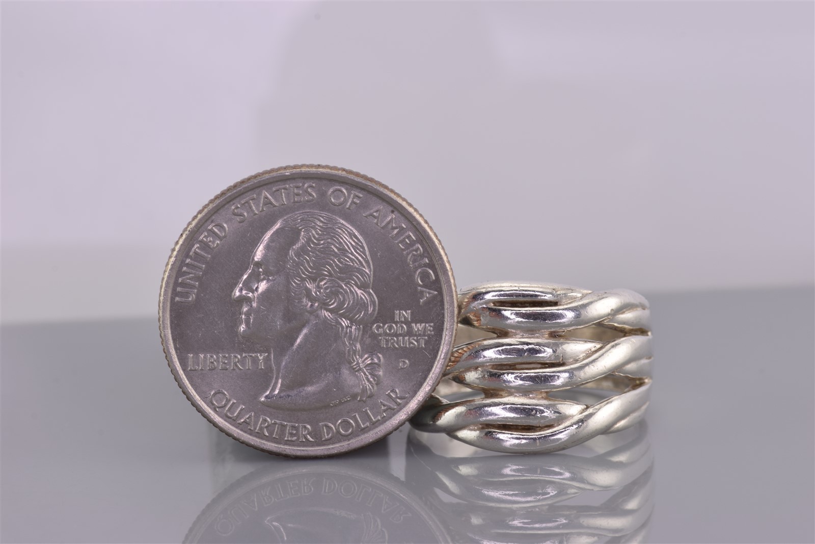 Sterling Silver Solid Wavy Crossover & Under Twis… - image 8