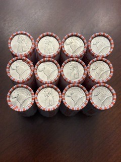 12 Rolls of 2026 D Declaration of Independence Quarters UNC OBW Sealed Rolls