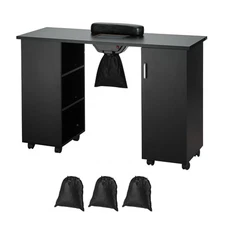 Uimoso Manicure Table Nail Table Station w/ Electric Dust Collector 3 Dust Bags