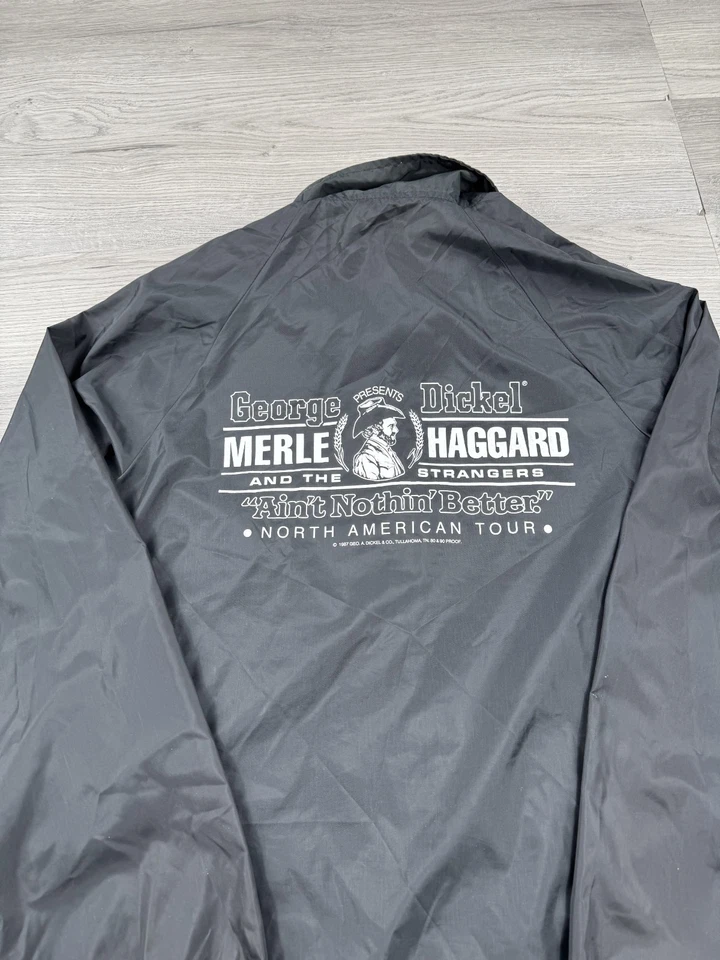 复古 George Dickel 夹克男式 M Merle Haggard Ain't Nothing Better 美国 80 年代 — 第 4/4 张图片