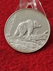 1 OZ 999.0 SILVER ROUND  NO DATE  GRIZZLY BEAR WYOMING                    #T1919
