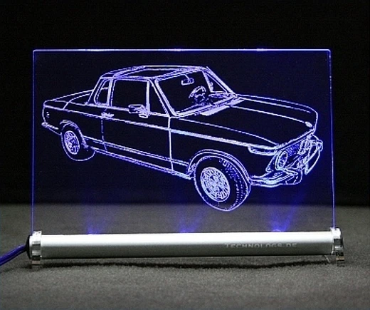 BMW 2002 Baur Targa als AutoGravur auf LED Schild - Bild 1 von 1