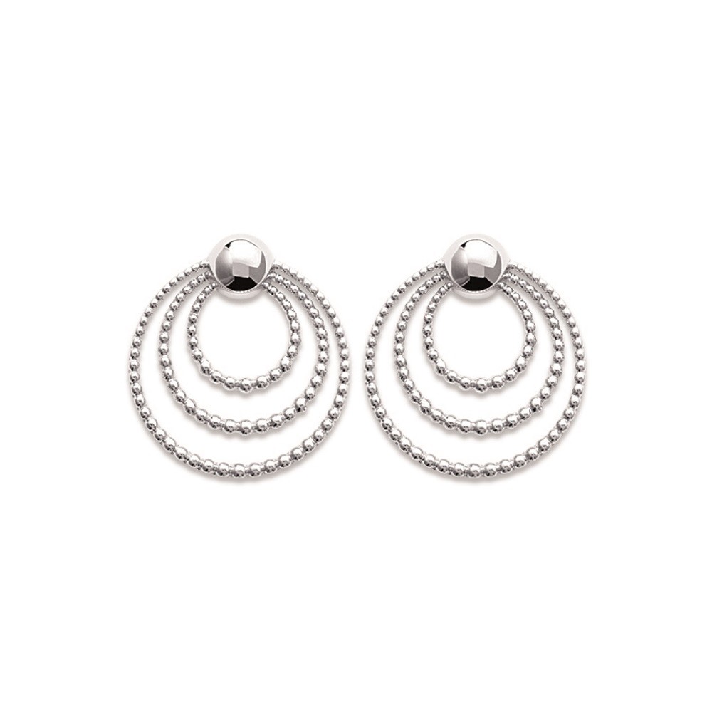 Boucles d'oreilles multi cercles billes en argent pour sublimer votre quotidien