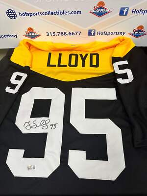 GREG LLOYD SIGNED THROWBACK STEELERS CUSTOM JERSEY BECKETT WITNESSED COA 