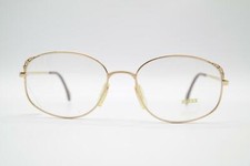 Vintage Zeiss Carat 6646 Gold Oval Glasses Eyeglass Frame NOS