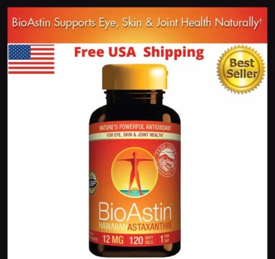 BioAstin Hawaiian Astaxanthin 12 mg Supplement 120 Soft Gels 10/2027