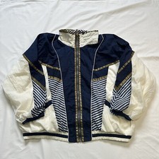 Second Wind East West Style Windbreaker Retro Vintage 90s Gold Navy White 28