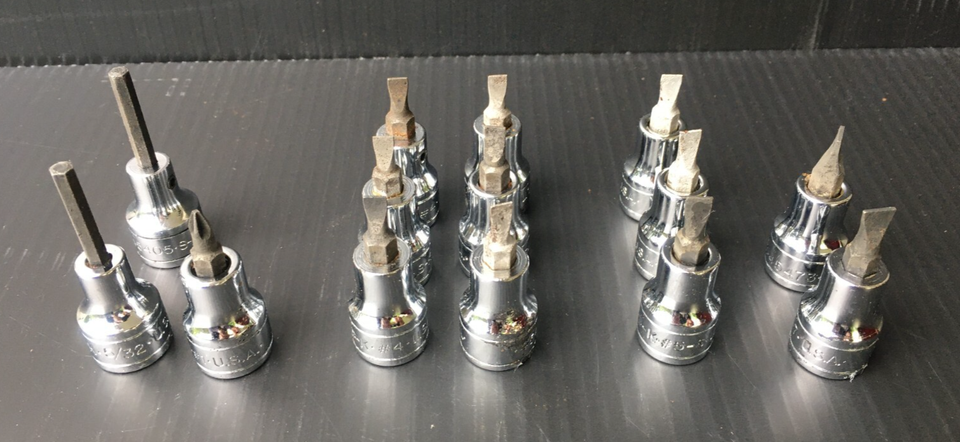 14 piece SK Tools U.S.A. S-K Socket Lot 3/8