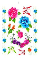 Éphémère Corps Bijoux Tatouage Jetable Tatouage Art Corporel Rose Butterfly