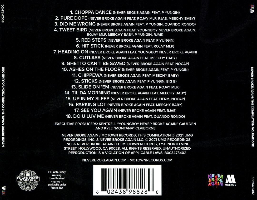 NEVER BROKE AGAIN NEVER BROKE AGAIN: THE COMPILATION, VOL. 1 NEW CD