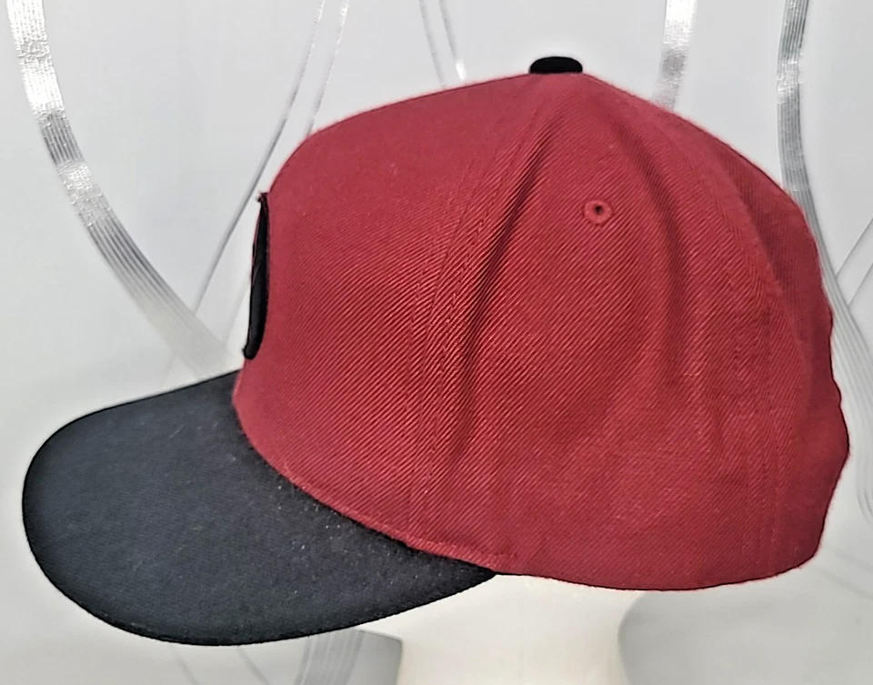 Sullen Art Collective New Era Burgundy Under Brim Embroidery Skull Snapback Hat - Image 3 of 4