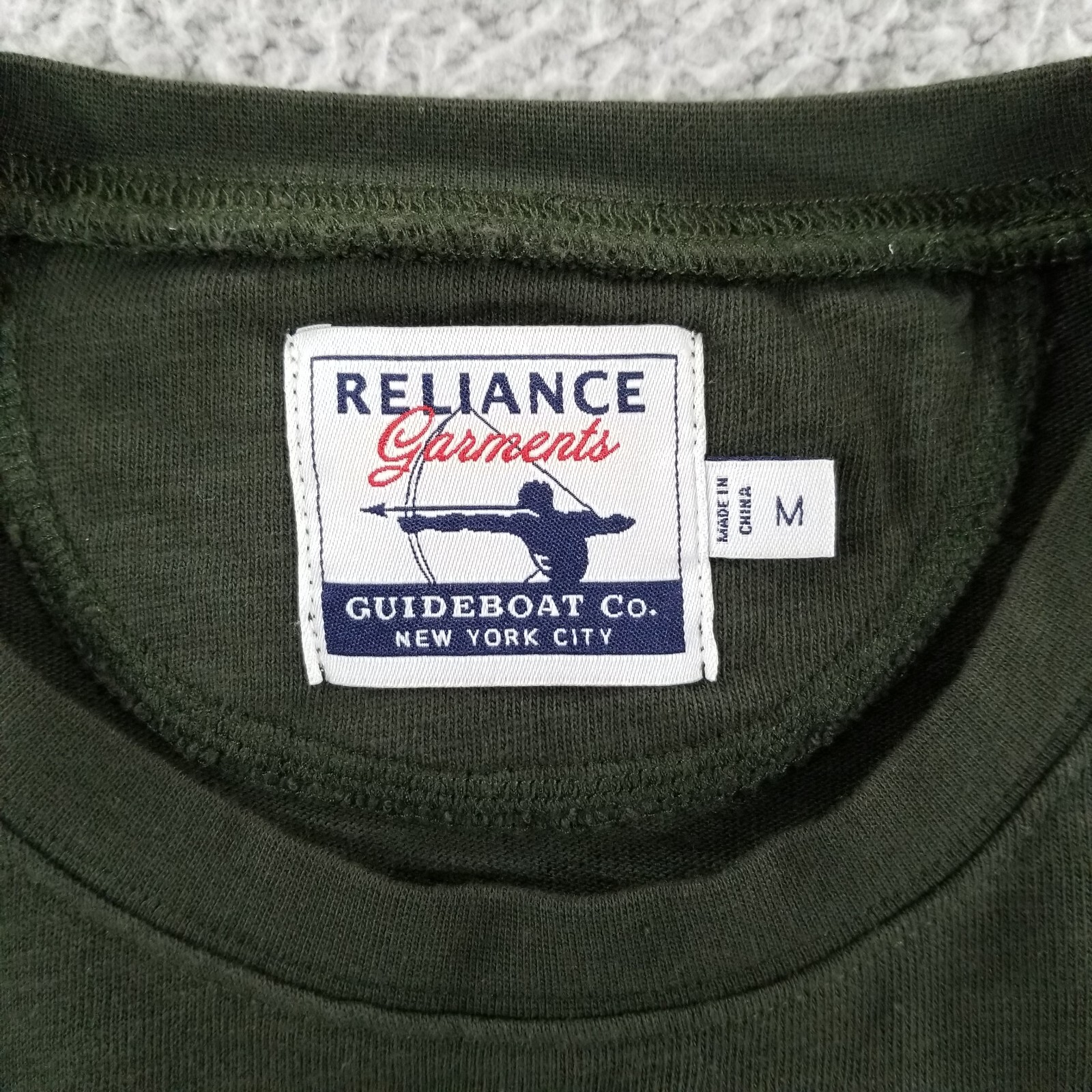 FILA Guideboat Co Rowing Crew T Shirt Uomo Medium Verde Foresta Affidabilità Abbigliamento Slub