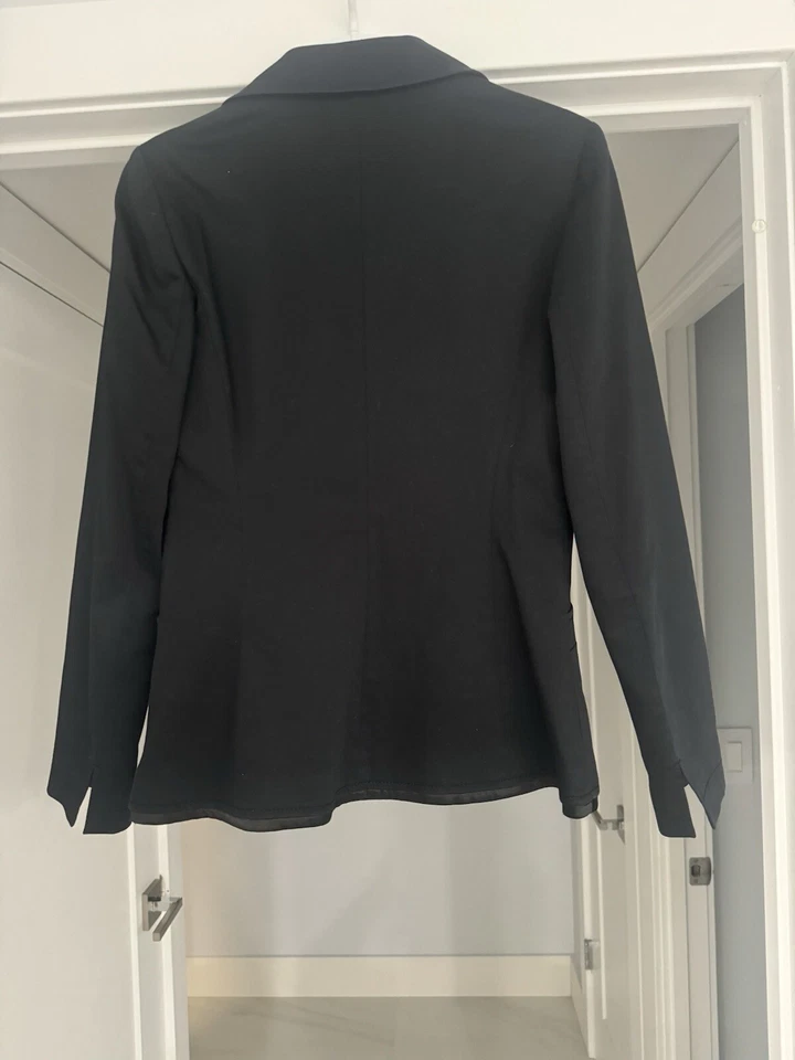 ARMANI EXCHANGE A|X Nuevo blazer negro azabache ajustado mujer botón único. Talla M Foto 2 de 4