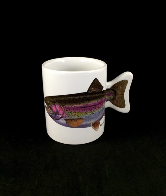 Rainbow Trout Fishing Coffee Cup Mug by Salamander 1990 Fish Tail