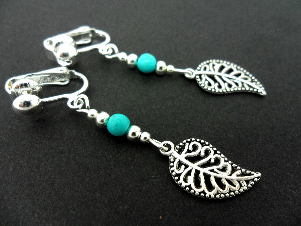 Pair Of Tibetan Silver Dangle Dragon Clip-On Earrings - New With Tags