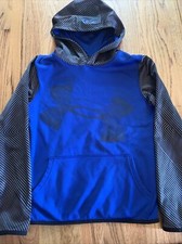 UNDER ARMOUR cold gear loose blue hoodie sweatshirt size YLG