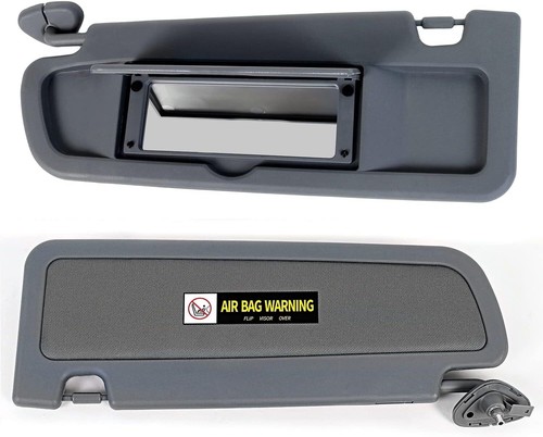 Pair Of Light Gray Sun Visors For 2006-2011 Honda Civic – Driver & Passenger Side (OEM Replacement)
