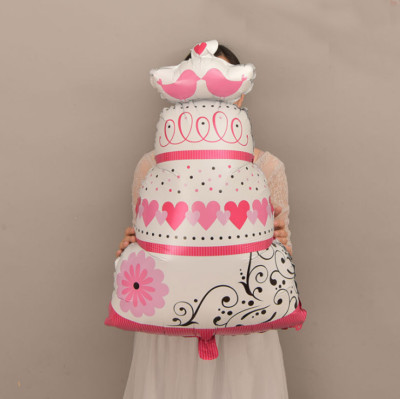 Huge Wedding Cake Foil Balloon Birthday Party Anniversary Valentine Decoration