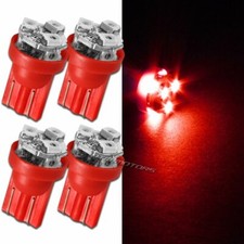 4 X Red 6 Led 12v Replacement T10 Wedge Light Bulbs 194 2450 2652 2921 2825