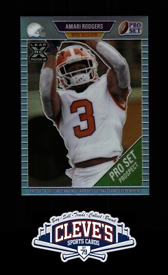 2021 LEAF PRO SET RC AMARI RODGERS 2/10 SKY BLUE PRIZM