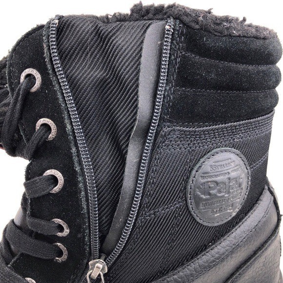 Pajar Trooper 2.0 Black Leather Waterproof Winter Boots Mens  display picture 1