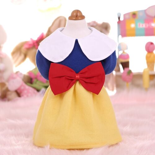 Pets Dog Cat Snow White Costume Cute Outfit Dress-Up Halloween Easter Party - Picture 3 of 15