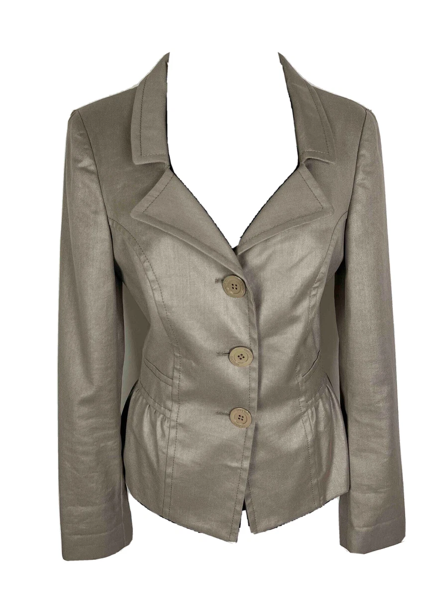 Ungaro Paris Veste Blazer Femme Coton Ramie Cocktail Woman Jacket SZ.S 42